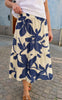 Say NA Copenhagen Nederdel - Ella - White W. Big Blue Flowers
