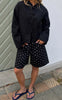 Say INA Copenhagen - Sanna Shorts - Black W. White Dots