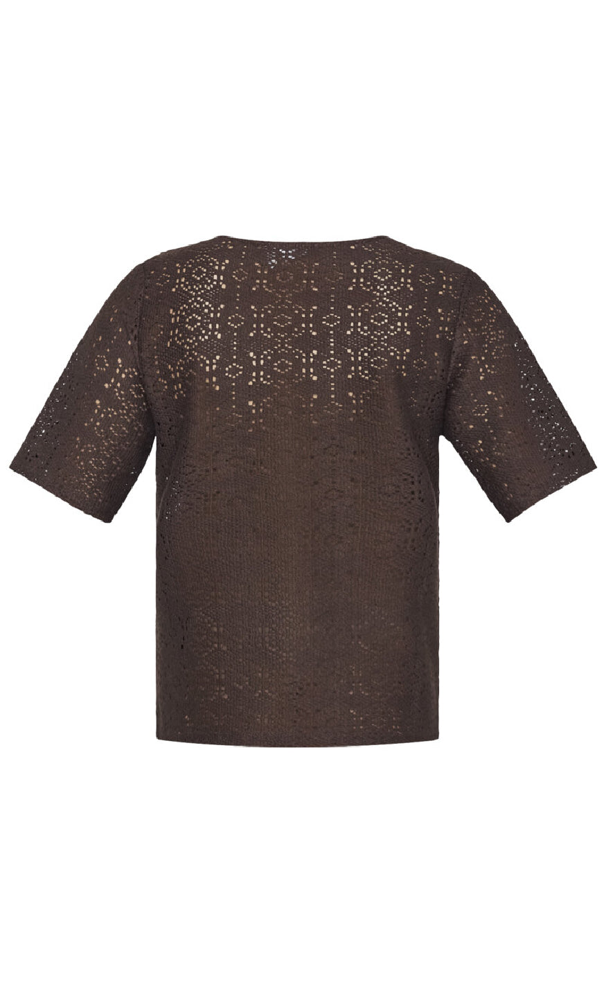 Sisters Point Bluse - Elsia-SS - D.Chocolate