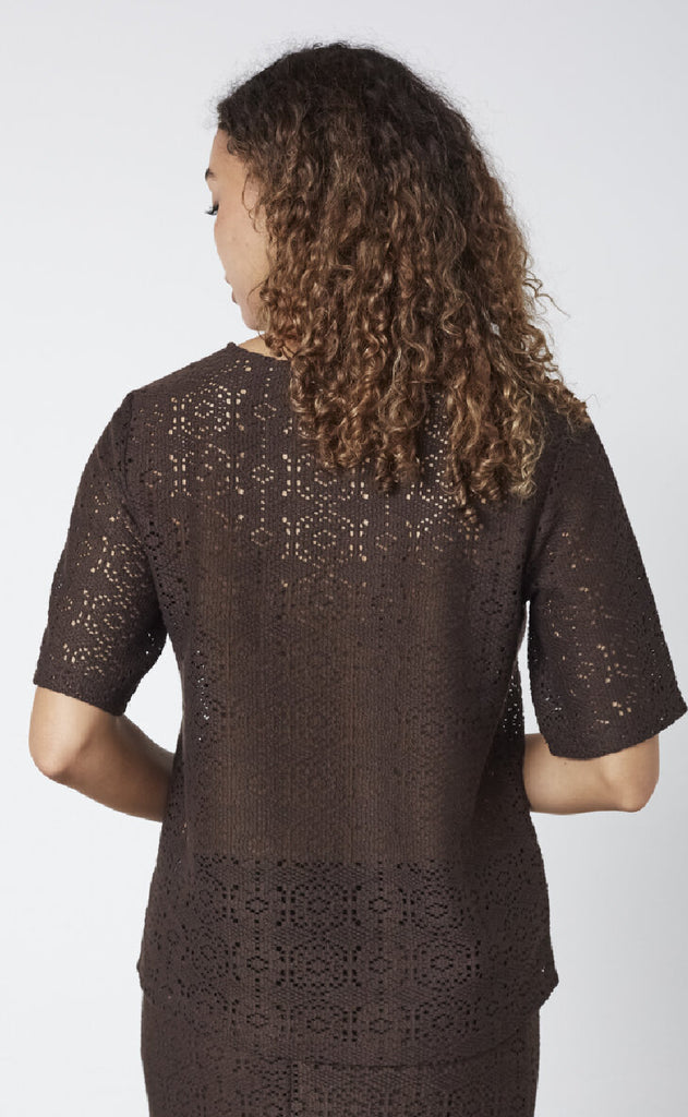 Sisters Point Bluse - Elsia-SS - D.Chocolate