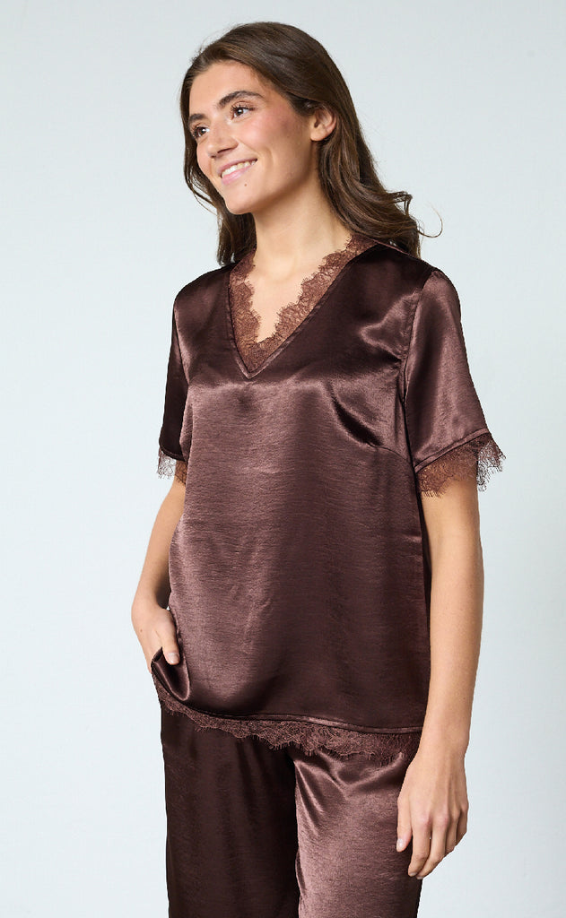 Sisters Point Bluse - Gevo-SS - Brown