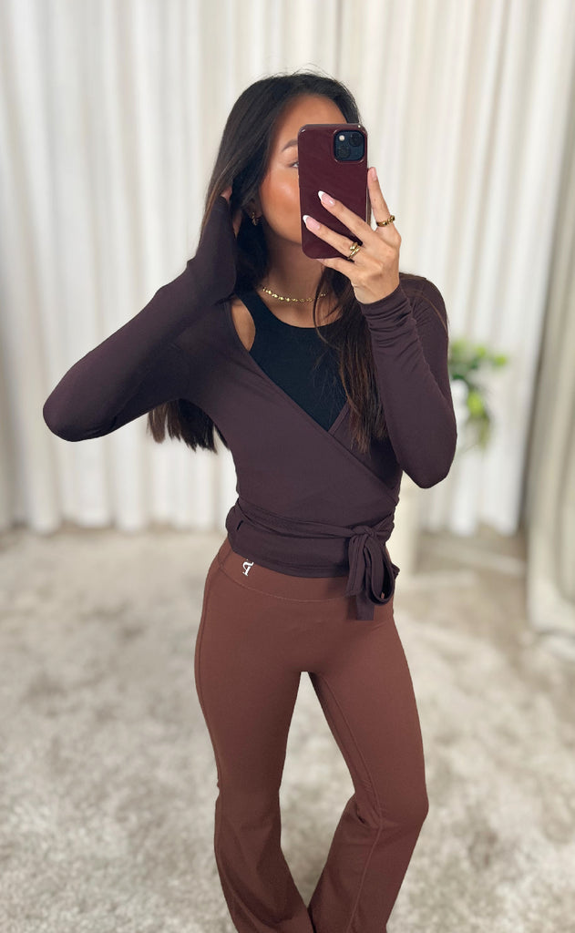 Sisters Point Bluse - Lay-WRAP - D. Brown