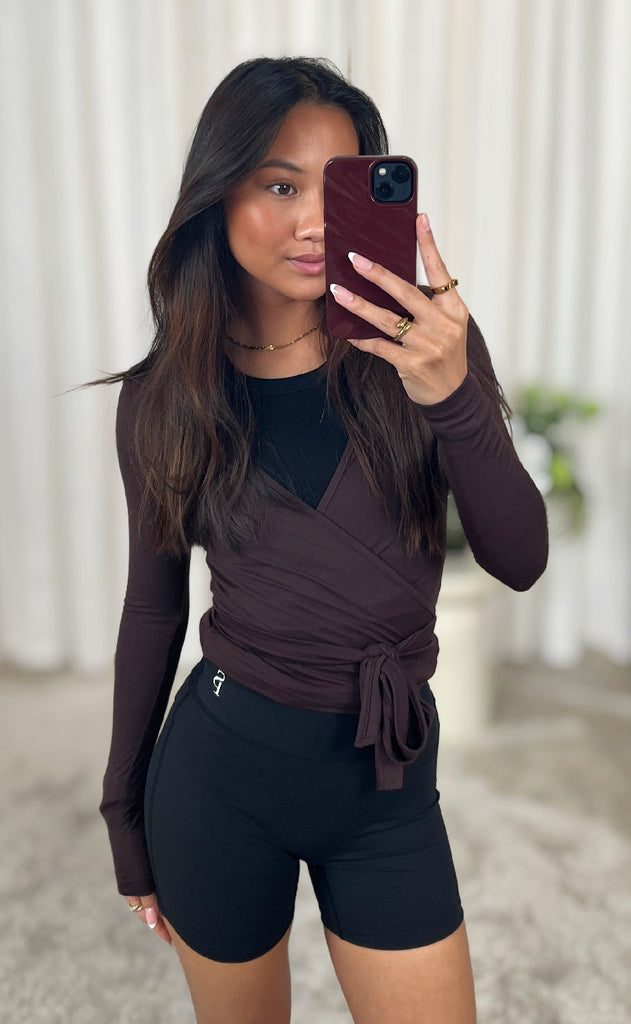 Sisters Point Bluse - Lay-WRAP - D. Brown