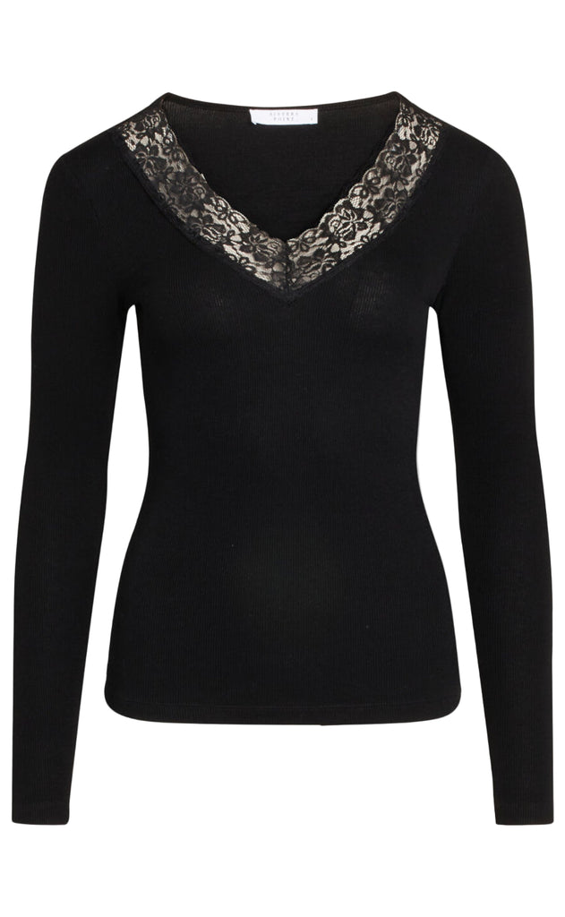 Sisters Point Bluse - Pansy-LS - Black