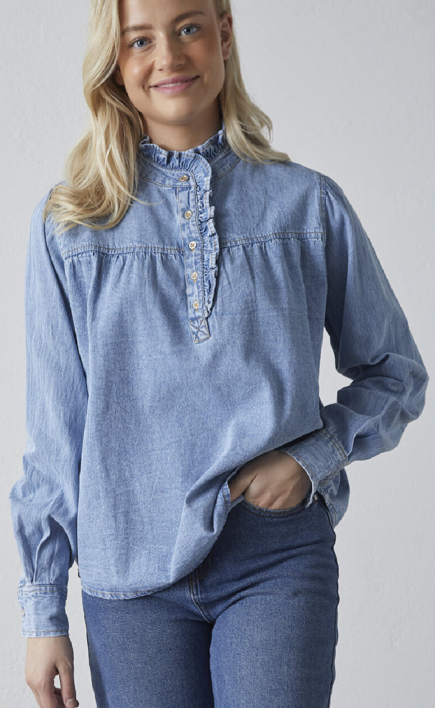 Sisters Point Bluse - Ubisa - M. Denim