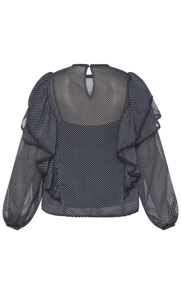 Sisters Point Bluse - Udar-LS - Black/Dot