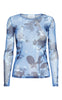 Sisters Point Bluse - Vinni-O10 - Blue/Flower