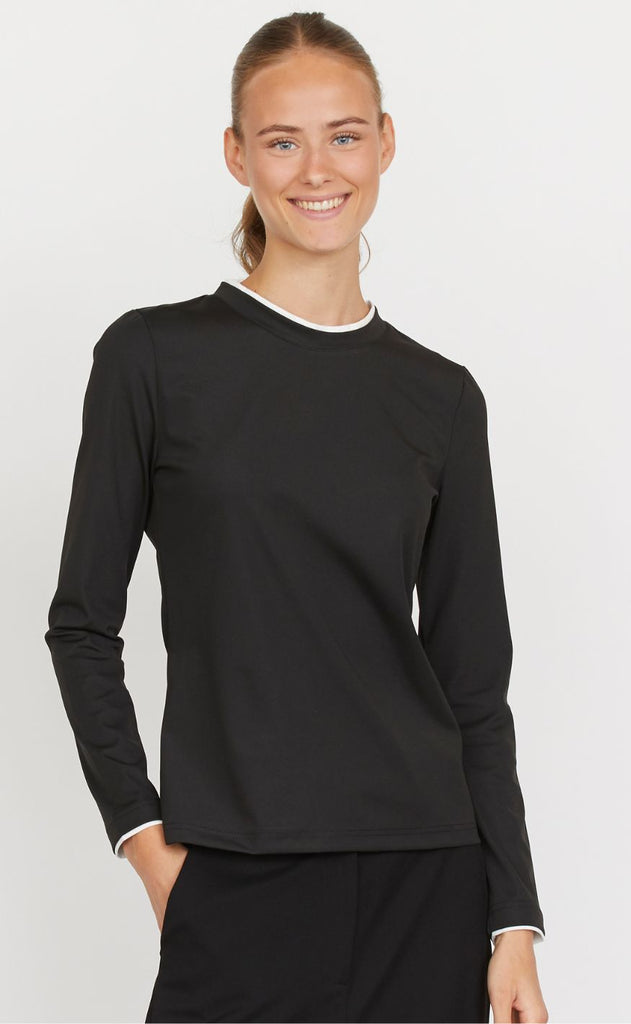 Sisters Point Bluse - Viu-LS - Black/White