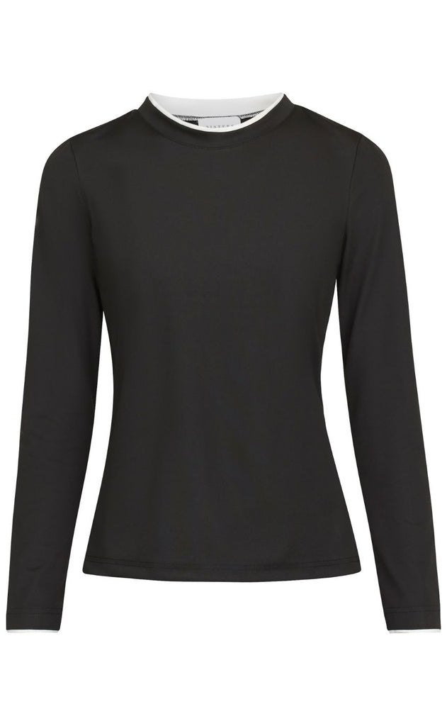 Sisters Point Bluse - Viu-LS - Black/White