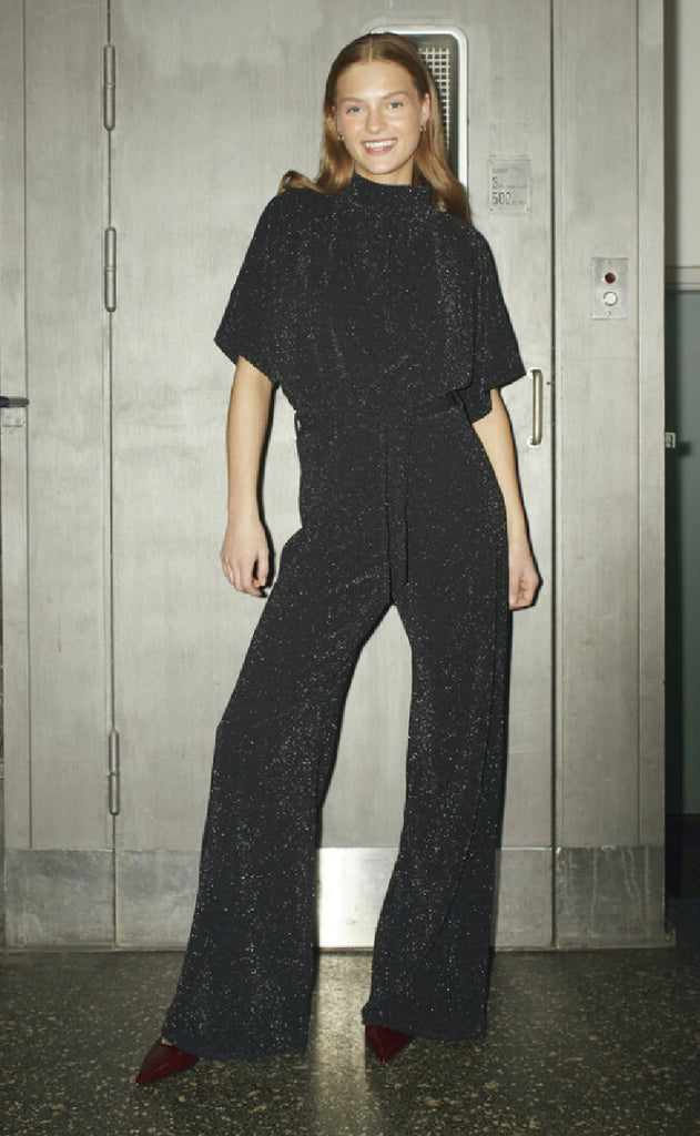 Sisters Point Buksedragt - GirlJU4 - Black/Silver