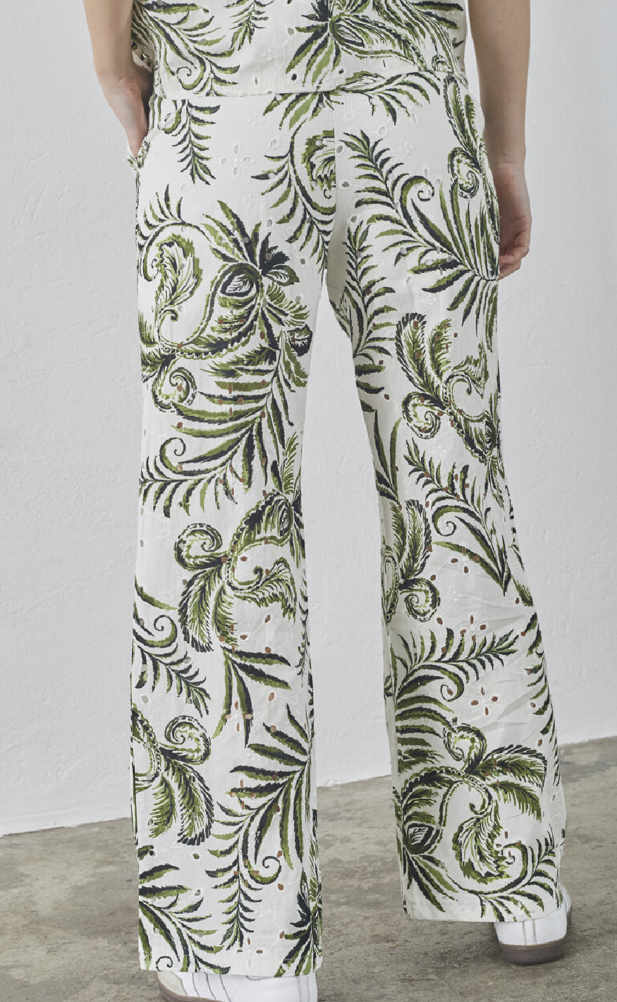 Sisters Point Bukser - Gilma-PA2 - Cream/Green