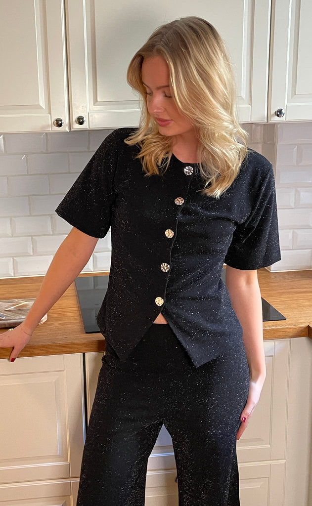 Sisters Point Bukser - Glut-PA5 - Black/Silver