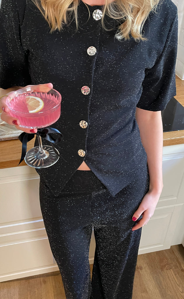 Sisters Point Bukser - Glut-PA5 - Black/Silver