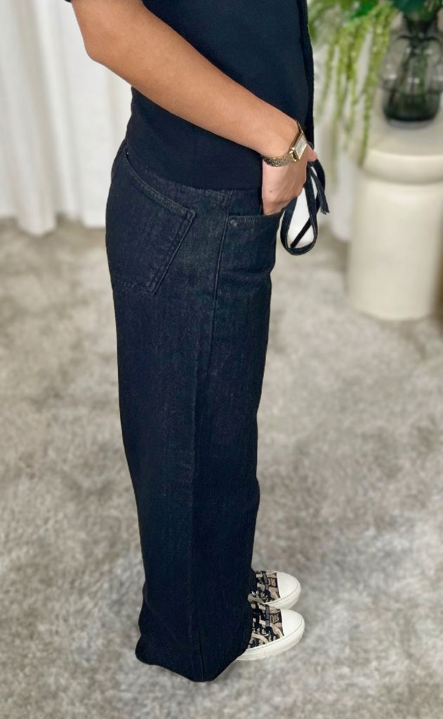 Sisters Point Bukser - Onea - Black Unwashed