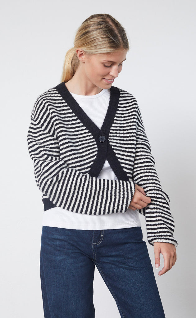 Sisters Point Cardigan - Helva - Black/Cream