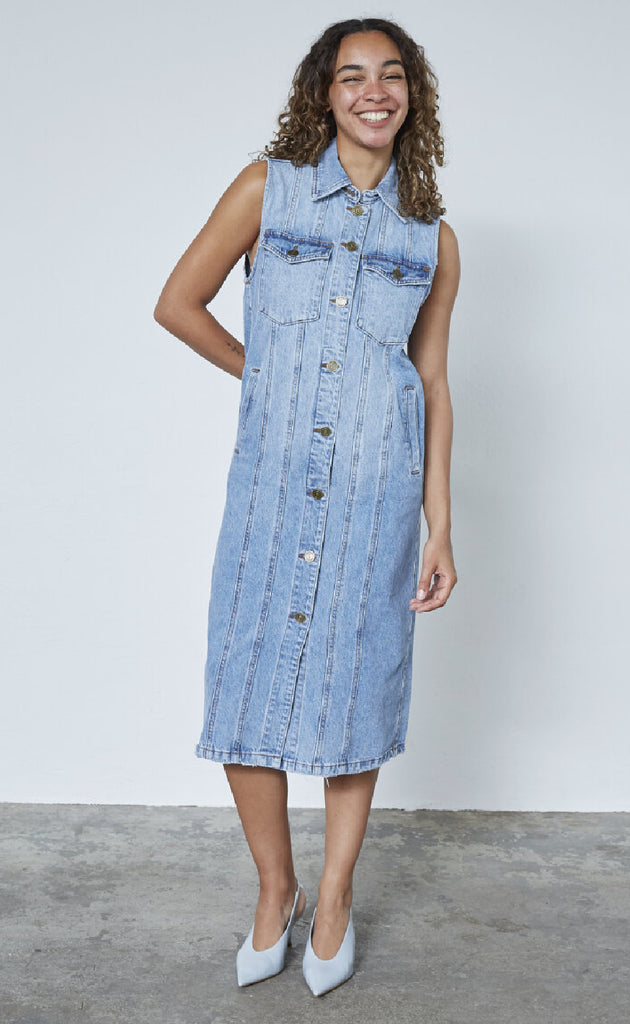 Sisters Point Kjole - Faisa-DR - M. Denim Wash