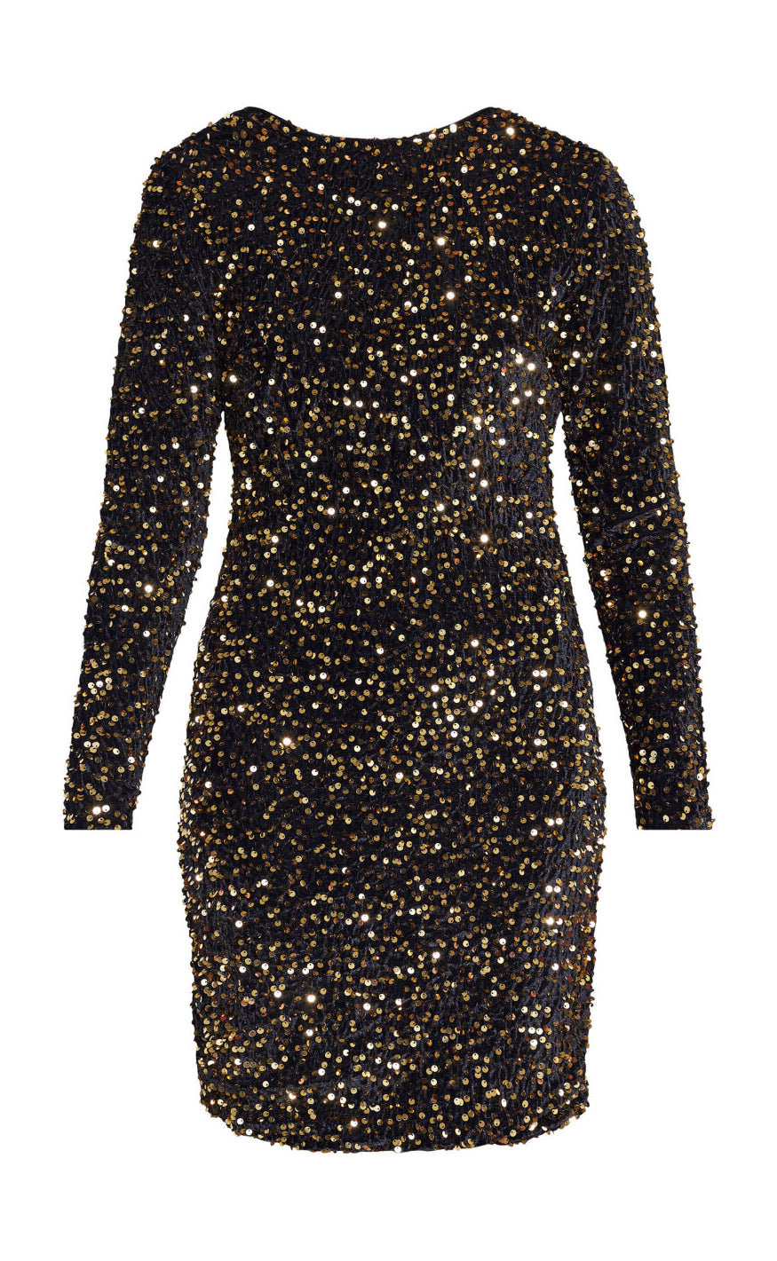 Sisters Point Kjole - Gigi-DR - Black/Gold