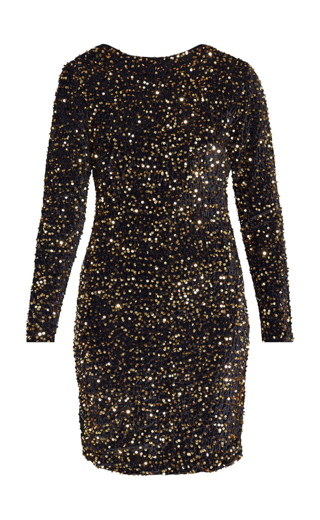 Sisters Point Kjole - Gigi-DR - Black/Gold