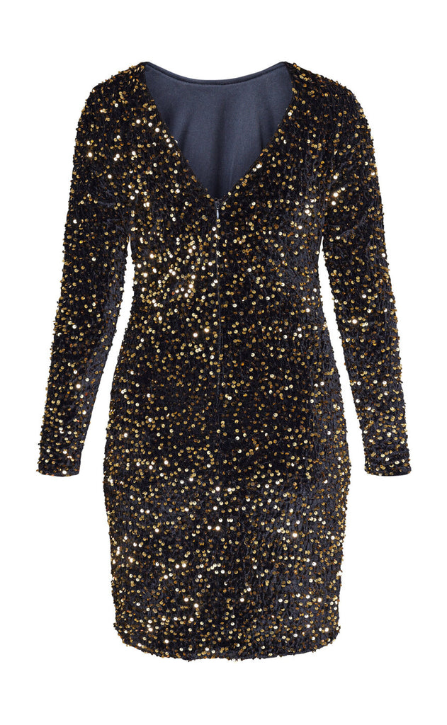 Sisters Point Kjole - Gigi-DR - Black/Gold