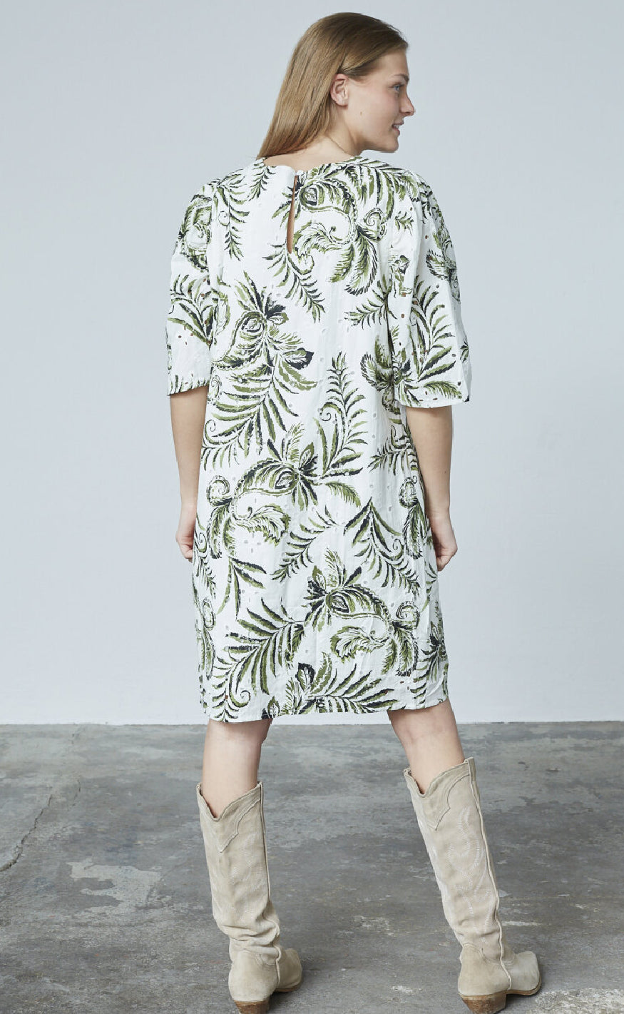 Sisters Point Kjole - Gilma-DR1 - Cream/Green