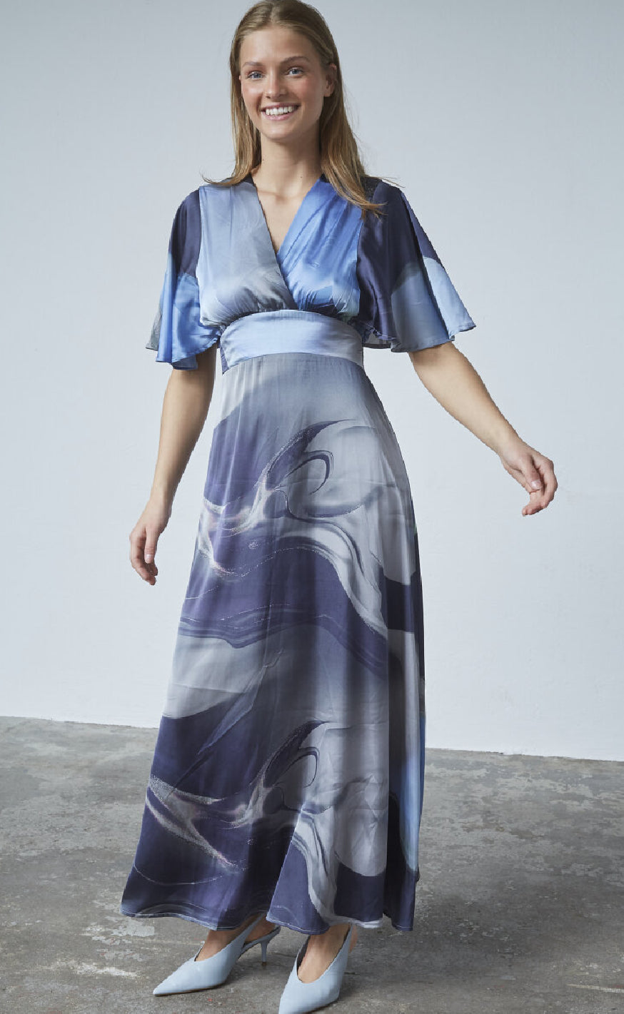 Sisters Point Kjole - Gisela-DR17 - Grey/Blue Wave