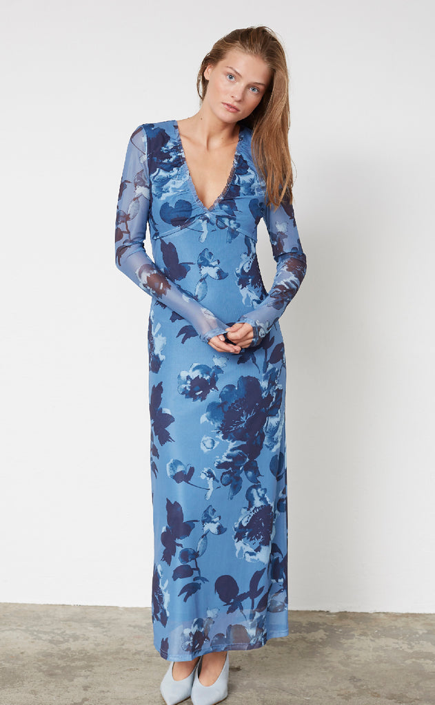 Sisters Point Kjole - Vendis-DR - Blue/Flower