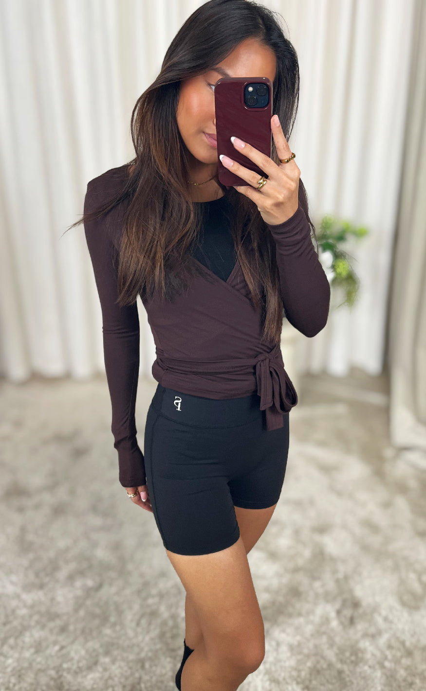 Sisters Point Bluse - Lay-WRAP - D. Brown