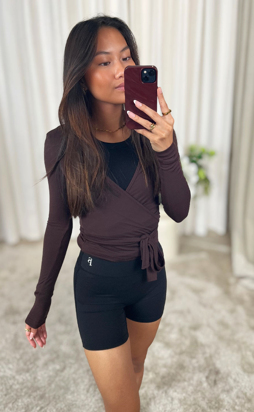 Sisters Point Bluse - Lay-WRAP - D. Brown