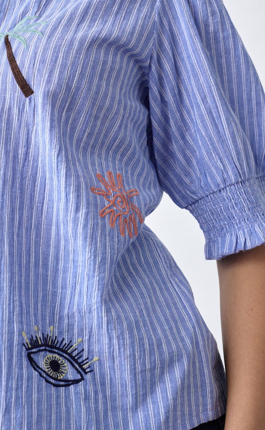 Sisters Point Skjorte - SOLA-SS14 - Blue Stripes Beach