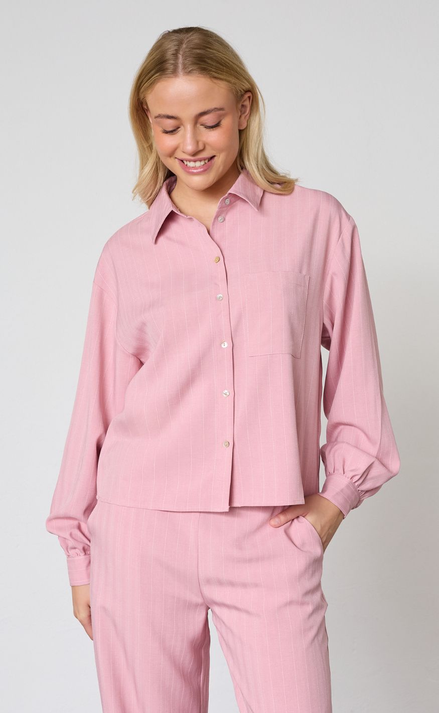 Sisters Point Skjorte - VERINA-SH3 - Mauve Pinstripe
