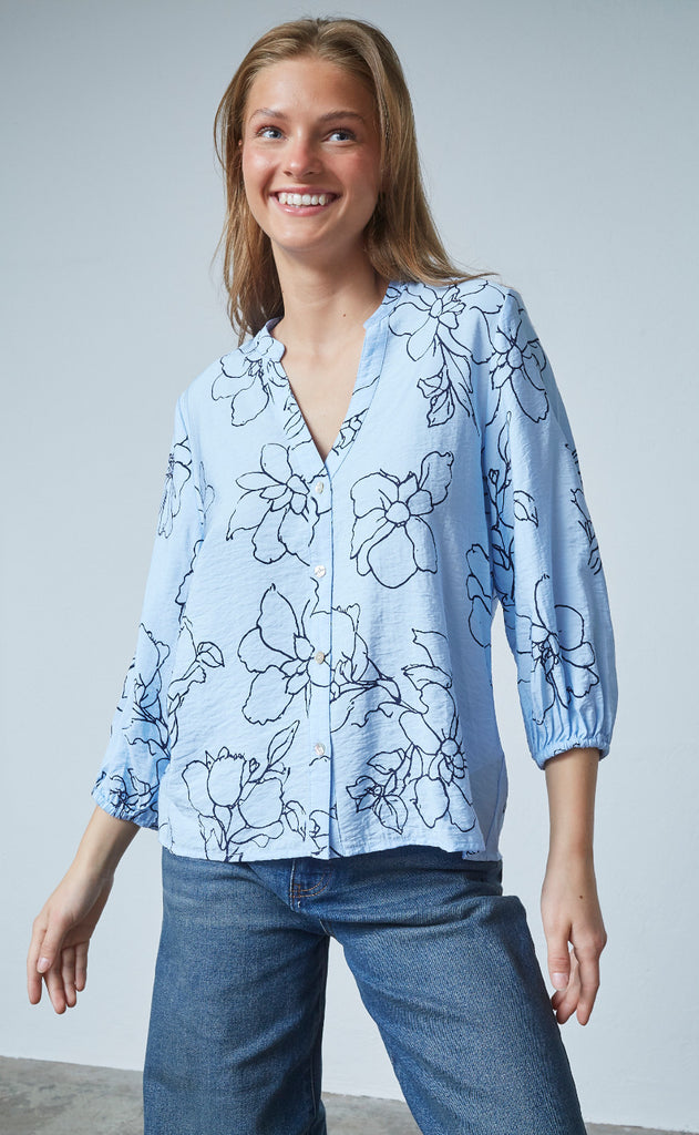 Sisters Point Skjorte - Viaba-SH5 - L. Blue/Navy