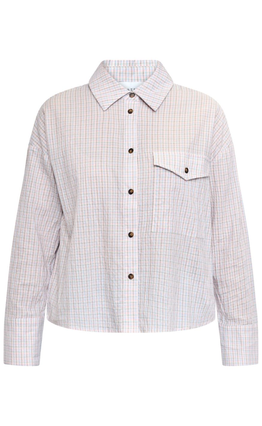 Sisters Point Skjorte - Vibeke-SH - Soft Rose Check
