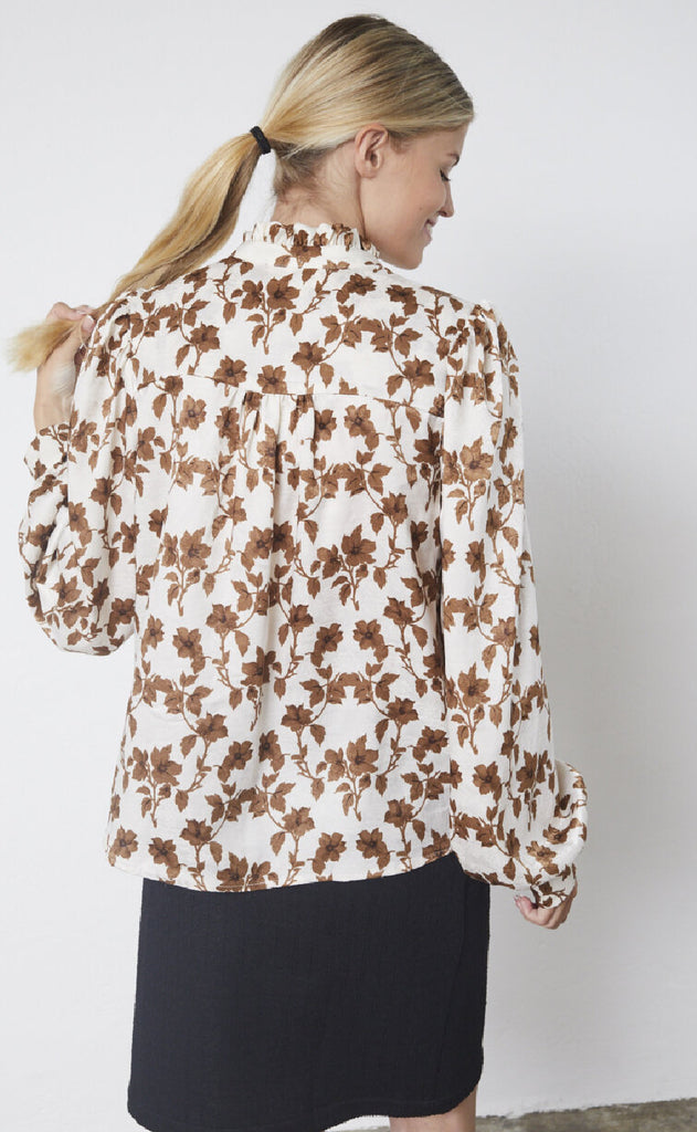 Sisters Point Skjorte - Virsa-SH11 - Cognac Flower