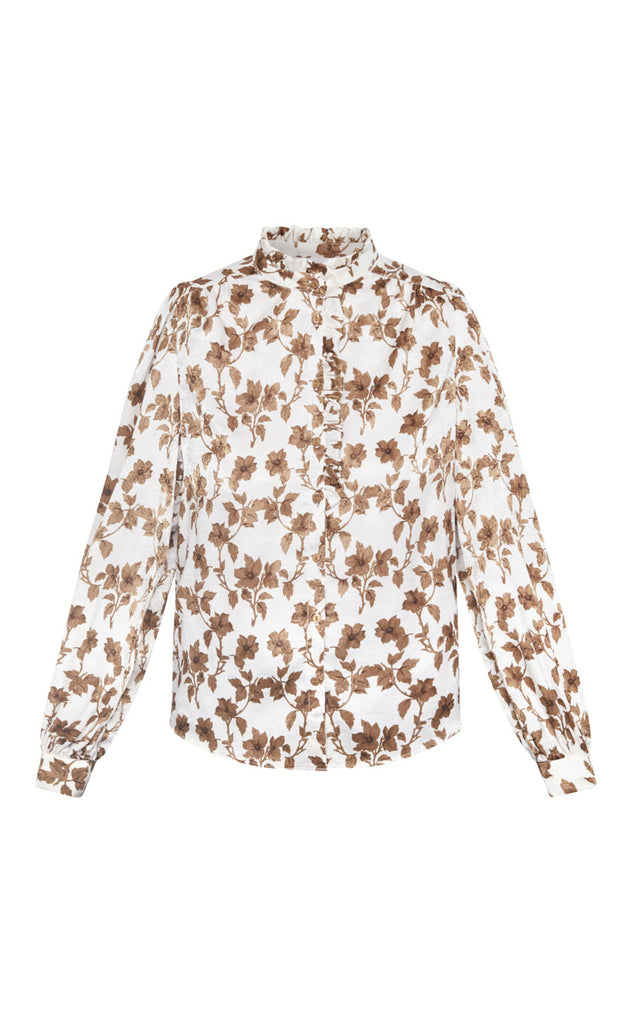 Sisters Point Skjorte - Virsa-SH11 - Cognac Flower