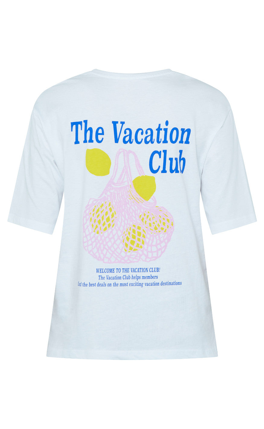 Sisters Point T-shirt - Heda-LOOSE.SS13 - White/Lemon