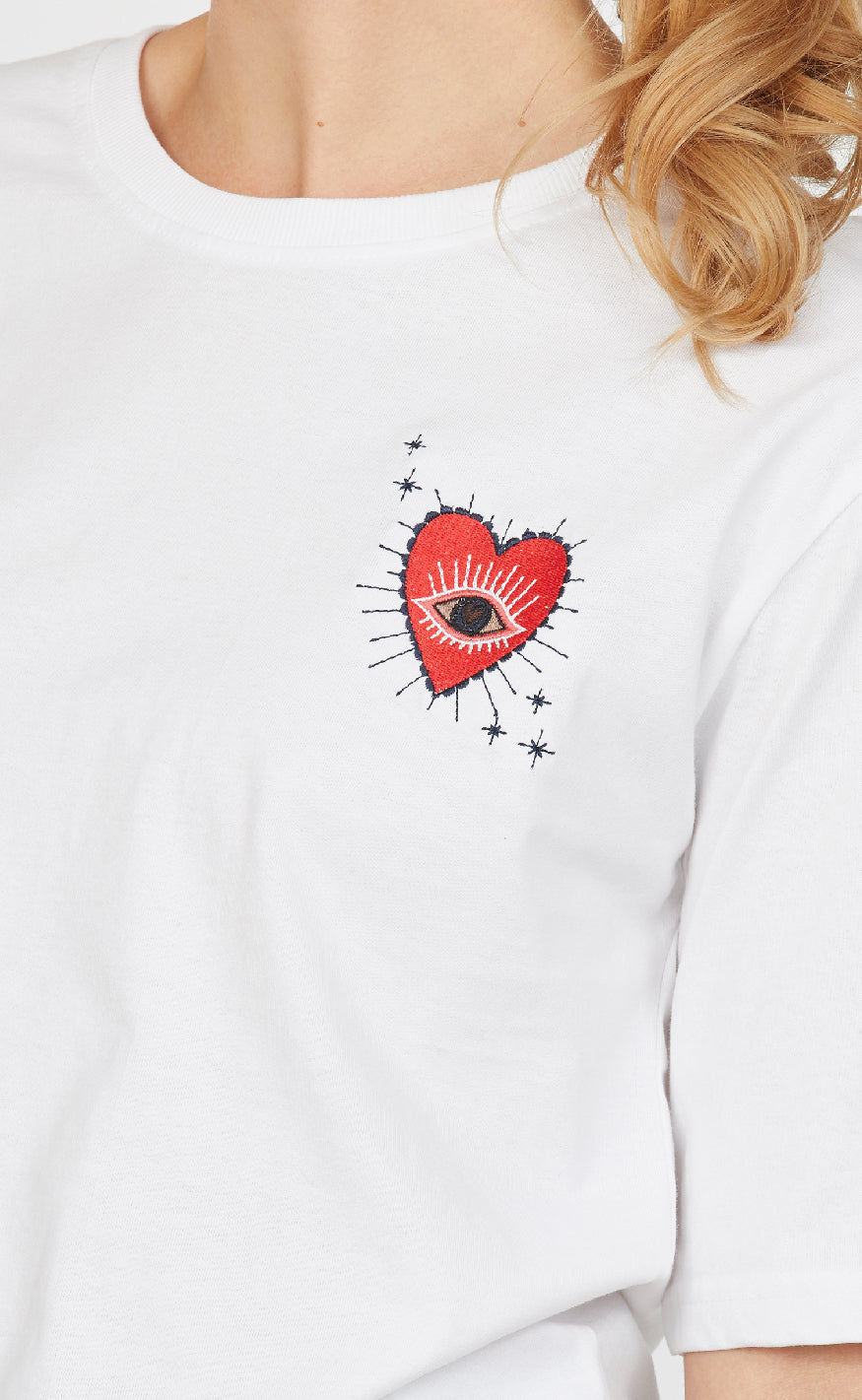 Sisters Point T-shirt - Heda Loose-.SS7 - White/Black