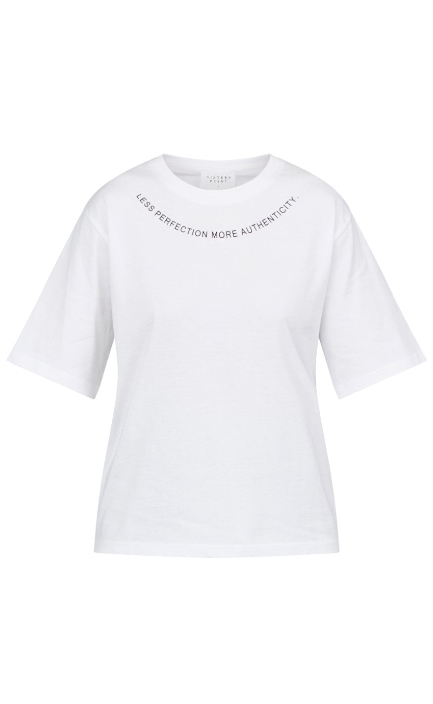 Sisters Point T-shirt - Heda Loose-.SS8 - White/Black
