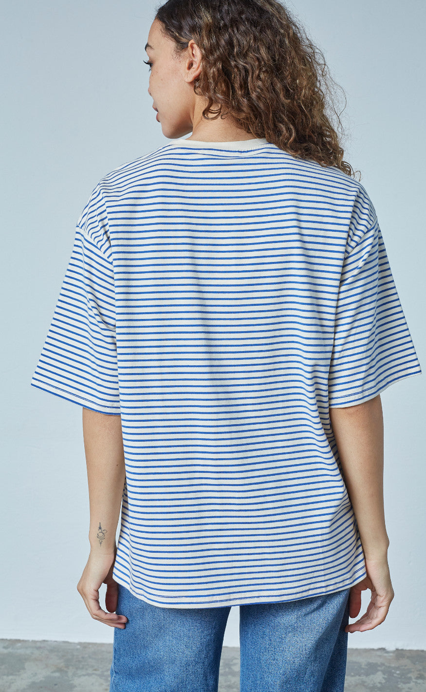 Sisters Point T-shirt - Vez-SS - Cream/Blue