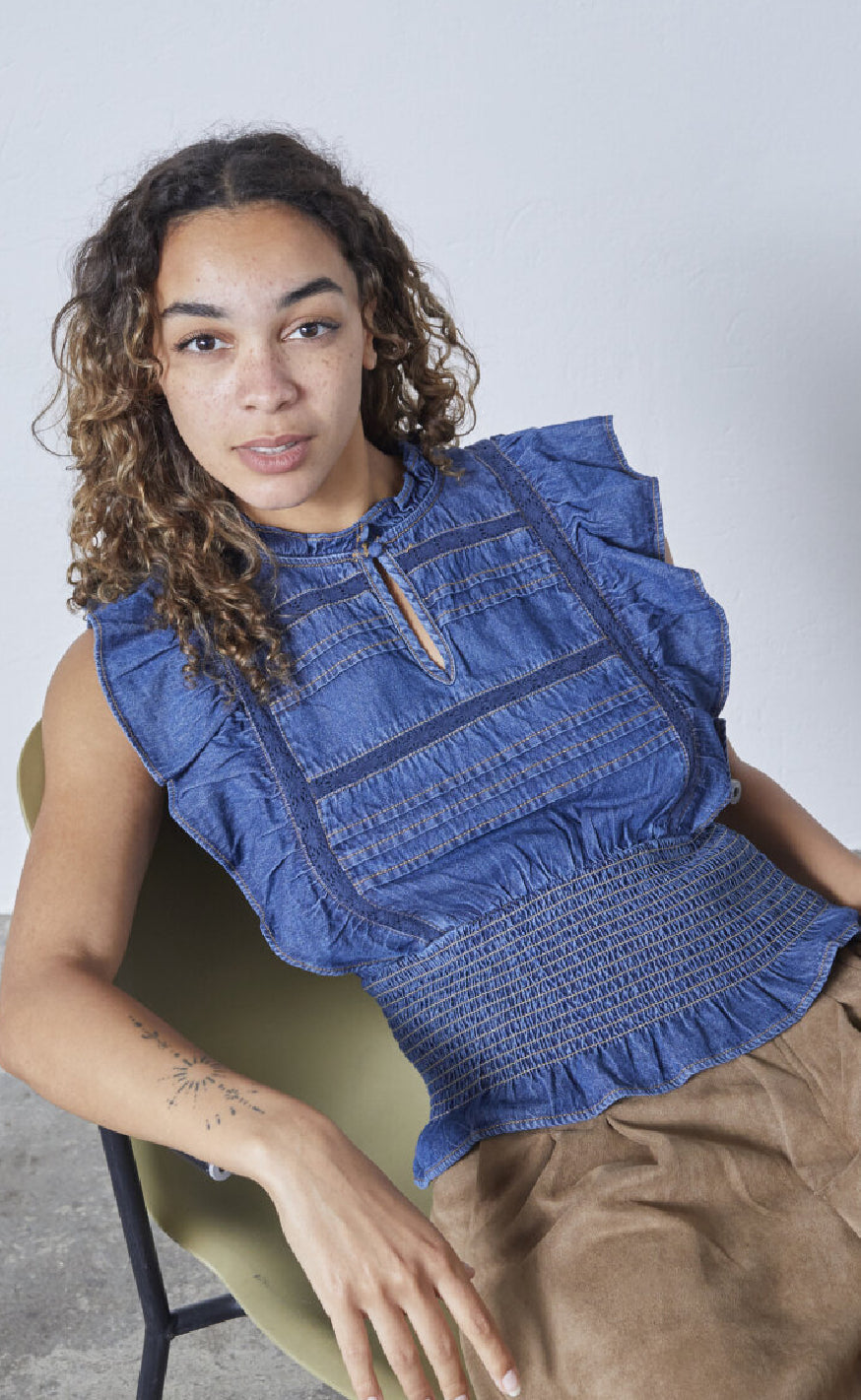 Sisters Point Top - Ulsa-TOP - M. Denim Blue