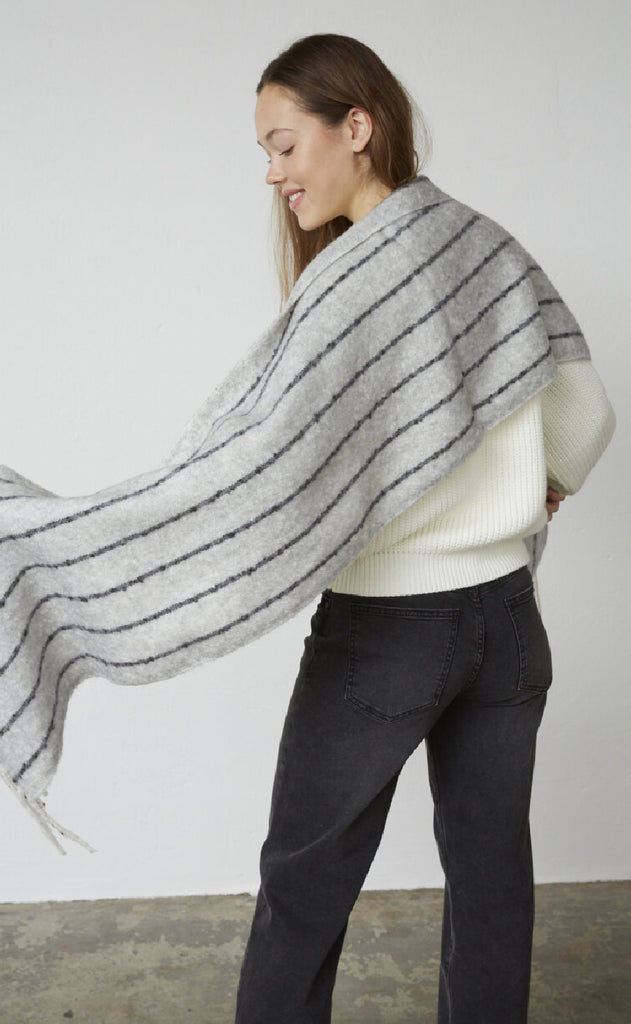 Sisters Point Tørklæde - Scarf-494 - L. Grey Mel/Black