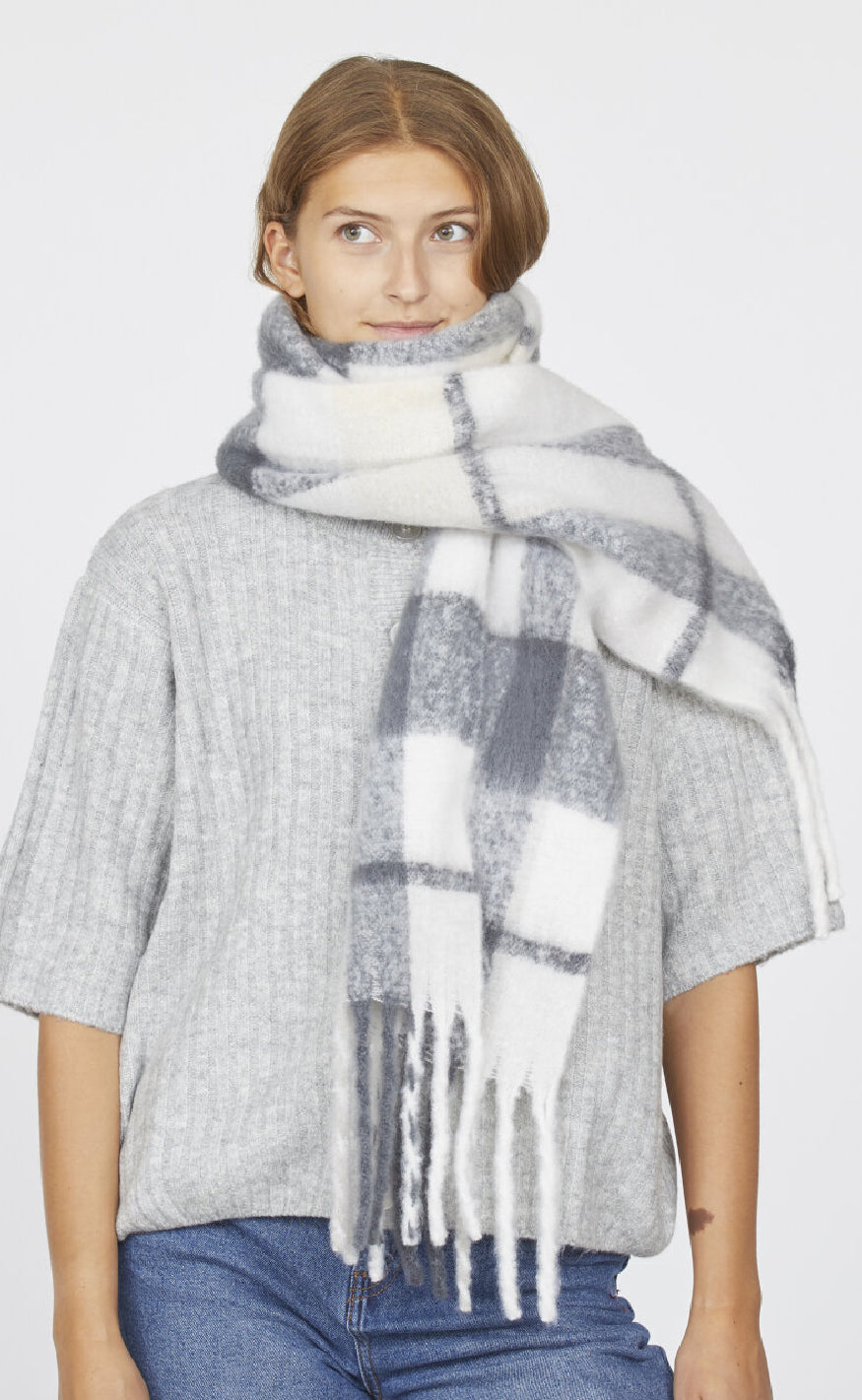 Sisters Point Tørklæde - Scarf-497 - Grey Check