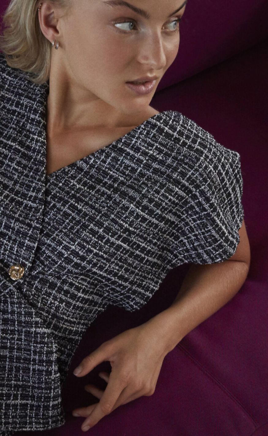 Sisters Point Vest - Evela-VE - Black Check