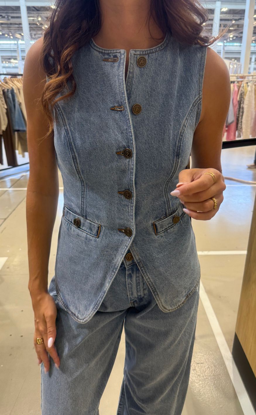 Sisters Point Vest - Fela-VE - L. Denim