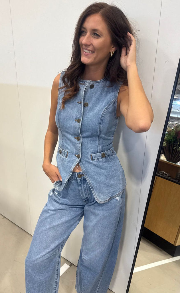 Sisters Point Vest - Fela-VE - L. Denim