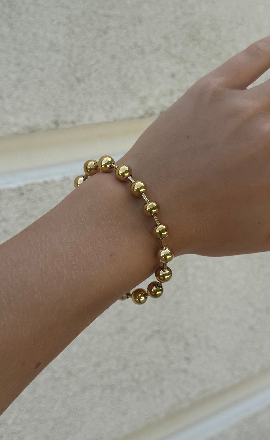 Smykkeli Copenhagen Armbånd - Chunky Bobble - Gold Colour
