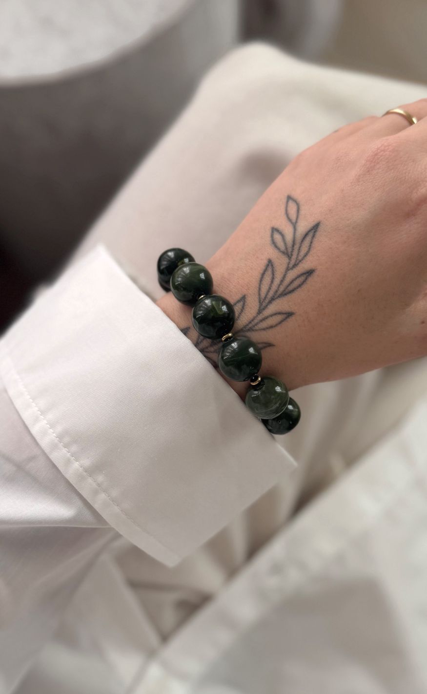 Smykkeli Copenhagen Armbånd - City Pearl - Green