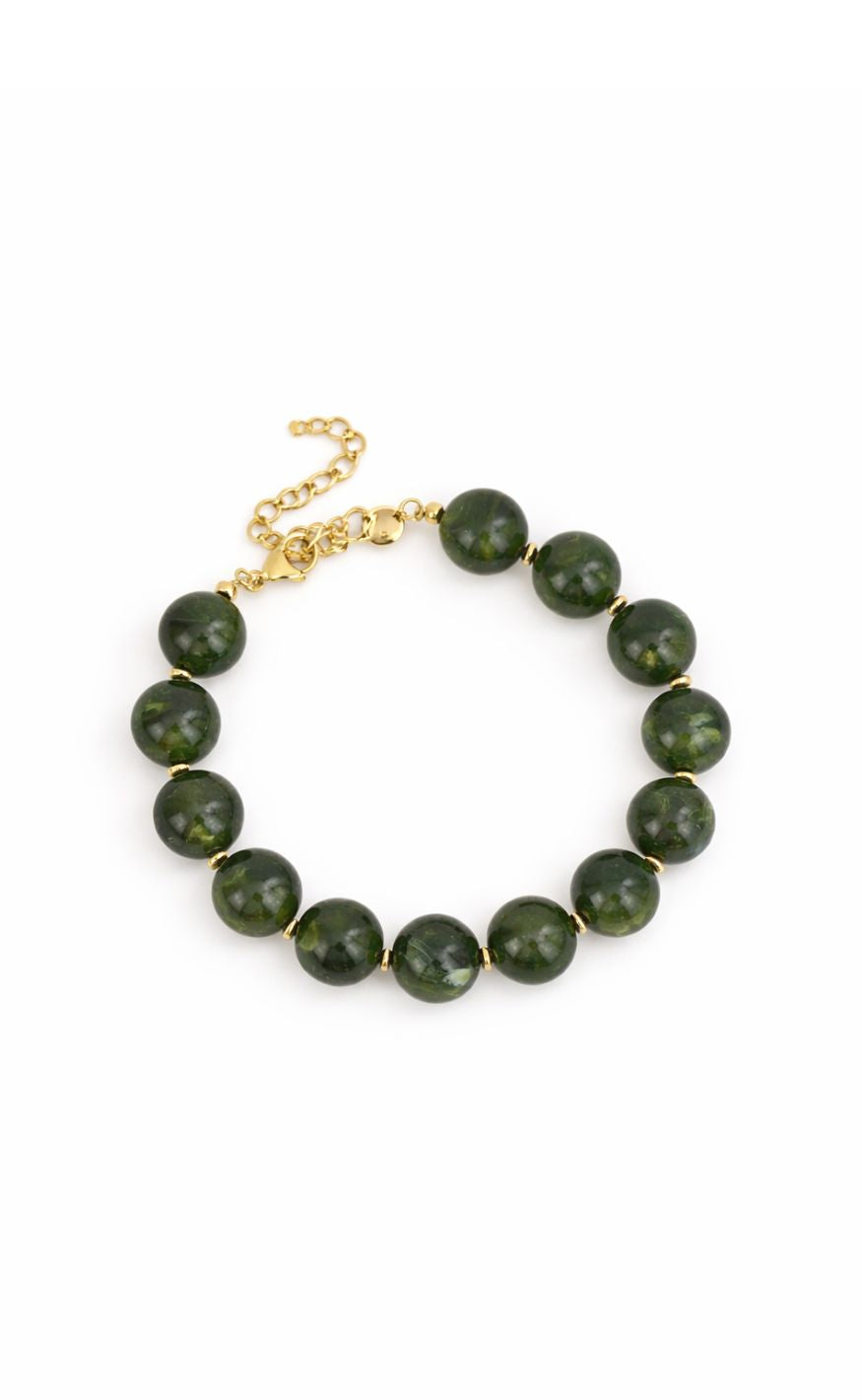 Smykkeli Copenhagen Armbånd - City Pearl - Green