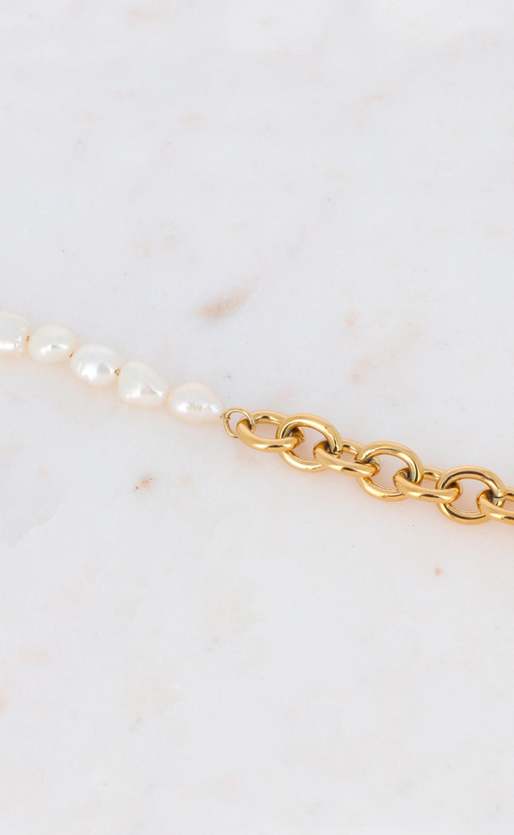 Smykkeli Copenhagen Armbånd - Paris - Gold Colour w. Freshwater Pearls