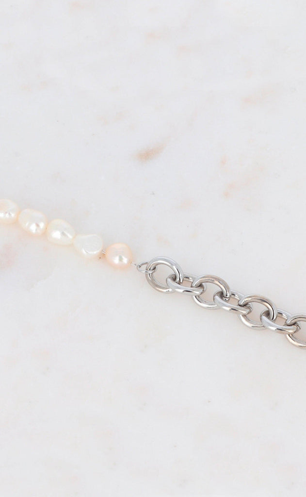 Smykkeli Copenhagen Armbånd - Paris - Silver Colour w. Freshwater Pearls