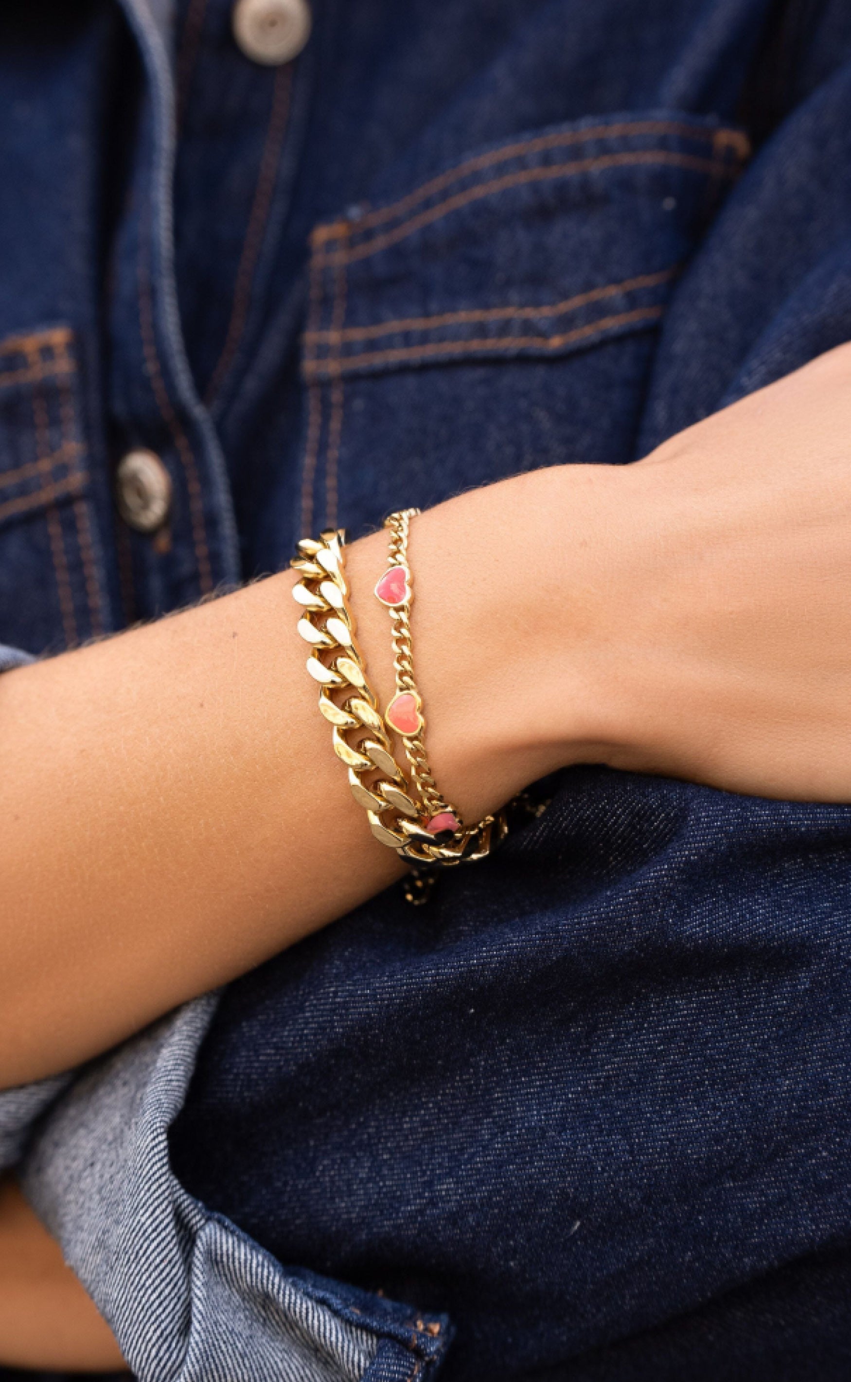 Smykkeli Copenhagen Armbånd - Venice - Gold Colour Chain